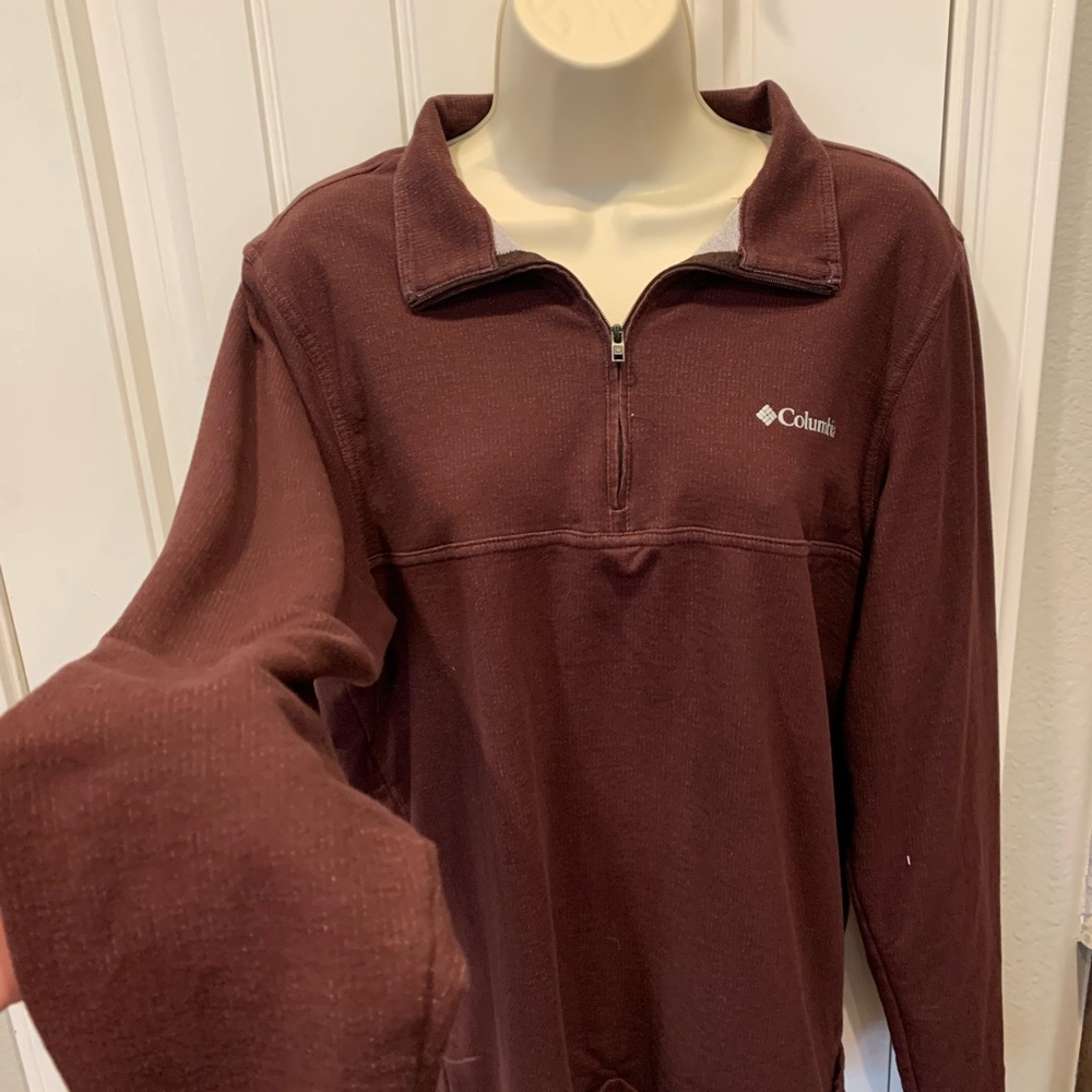 Maroon 1/4 zip lightweight pullover